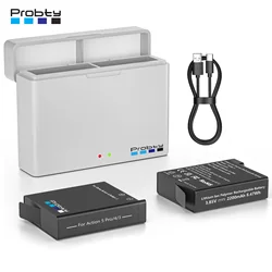 2200mAh For DJI Osmo Action 5 Pro Battery Action 3/4 Camera Batteries and 2 Slots Fast Charger Action 6 Camera Accessories
