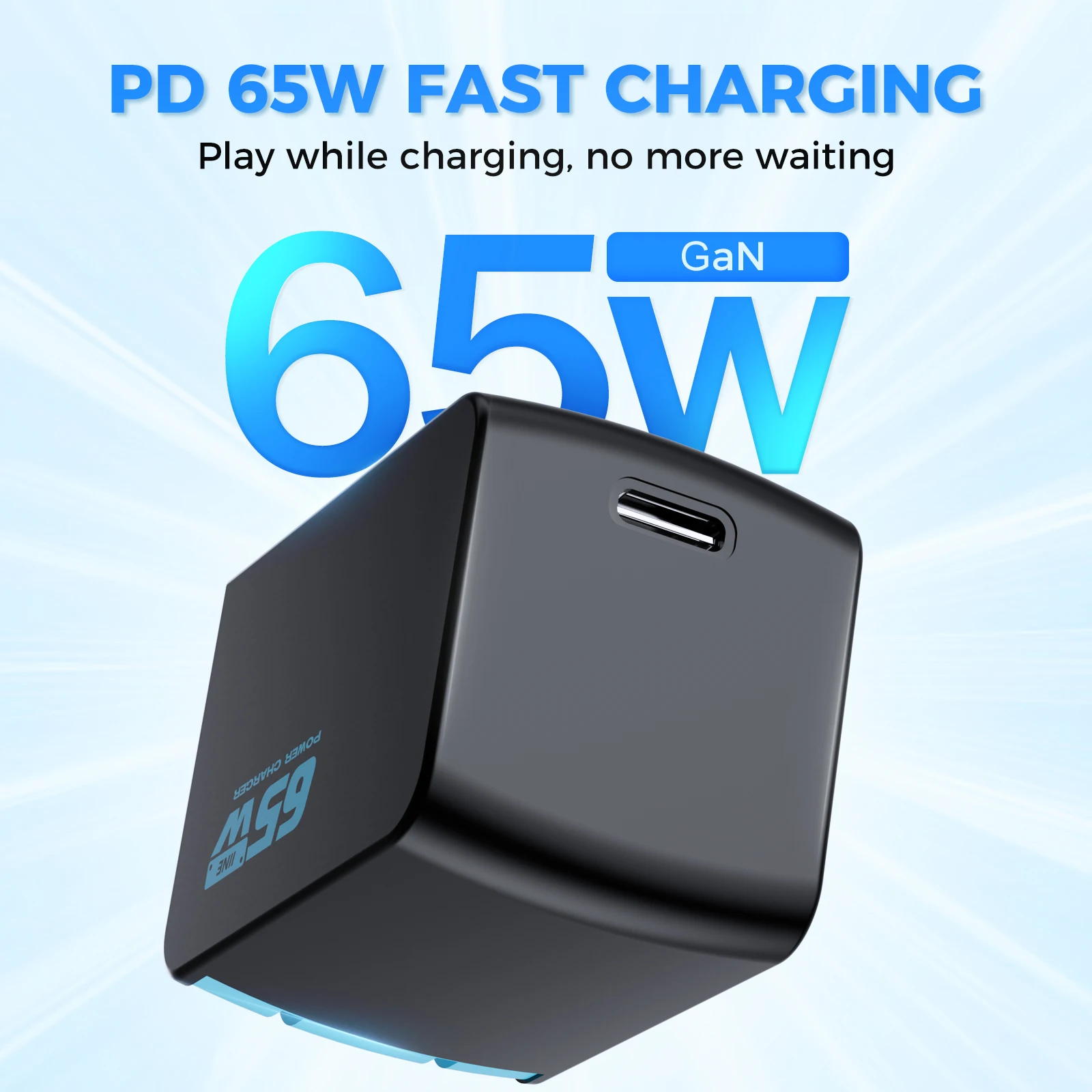 เครื่องชาร์จเร็ว IINE 65W GaN / รองรับการใช้งานกับทีวี/อุปกรณ์พกพา ขนาดกะทัดรัดและพกพาสะดวก สำหรับ NS2/NS1