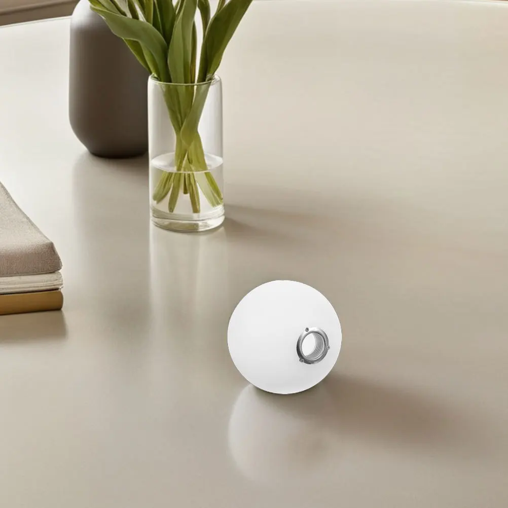 

2Pcs Milky White Plastic Globe Lampshade G9 Secure Screw Base Replacement Round Lamp Cover for Ceiling Wall Porch Patio Lighting