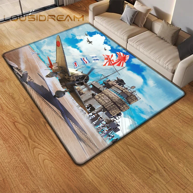 Tank Fighter Aircraft Kitchen MatEntrance Doormat Bedroom Floor Decoration Living Room Carpet Bathroom Anti-slip Rug