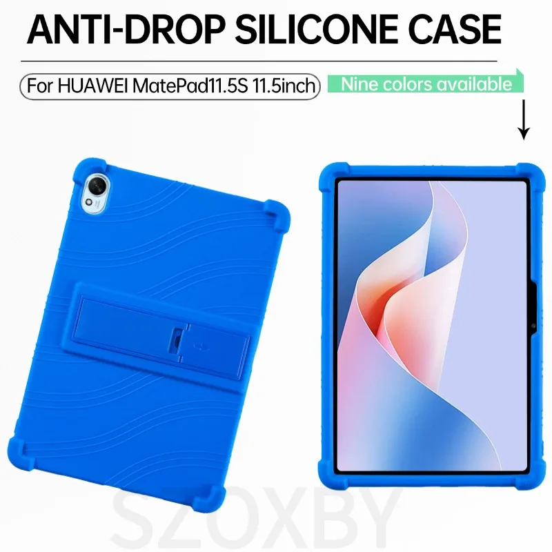 For HUAWEI MatePad11.5S 11.5Inch Tablet case Shockproof Cover TGR-W09 W10 DMG-W00 Adjustable Soft Silicon Stand Protective Shell