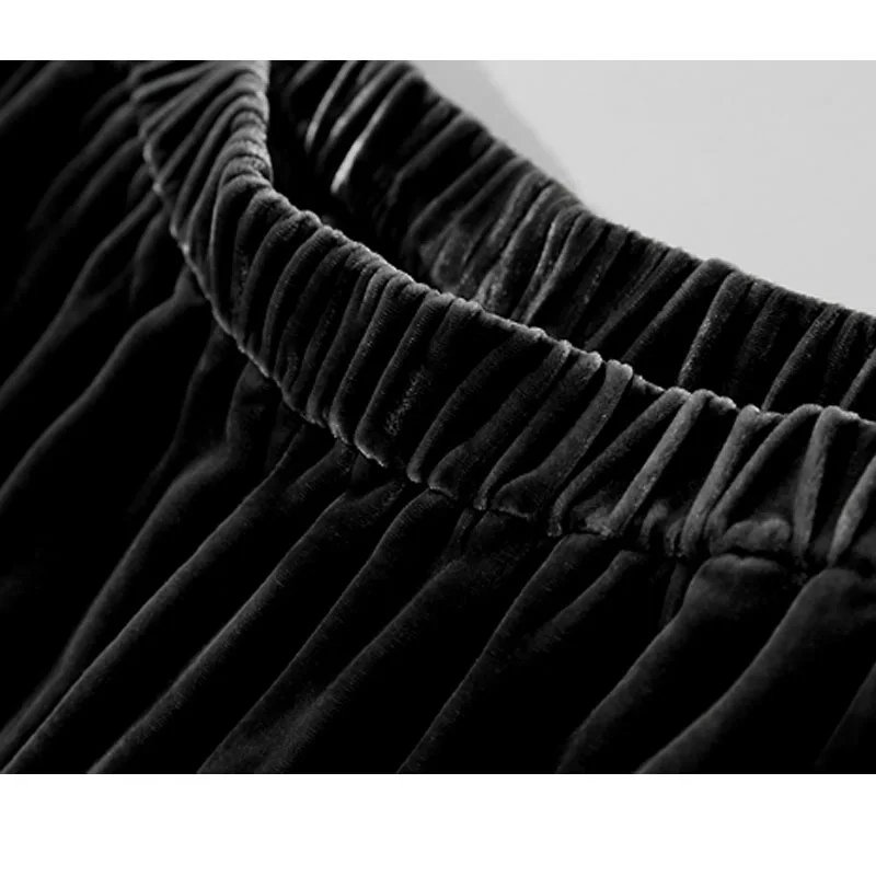 Fengbaoyu 天然シルクベルベット レディース 9 ピース パンツ ウエストゴム シンプルスタイル カジュアルパンツ 快適で涼しく通気性があります