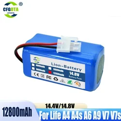 Original 14.8V 2600mah Lithium Battery For ILIFE A4 A4s V7 A6 V7s Plus Robot Vacuum Cleaner INR18650 M26-4S1P battery