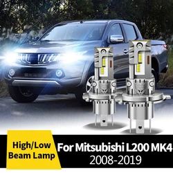 2Pcs Car CANbus LED Headlight High / Low Beam Lamp / Fog Light BulbS Halogen Replacement Light For Mitsubishi L200 MK4 2008-2019