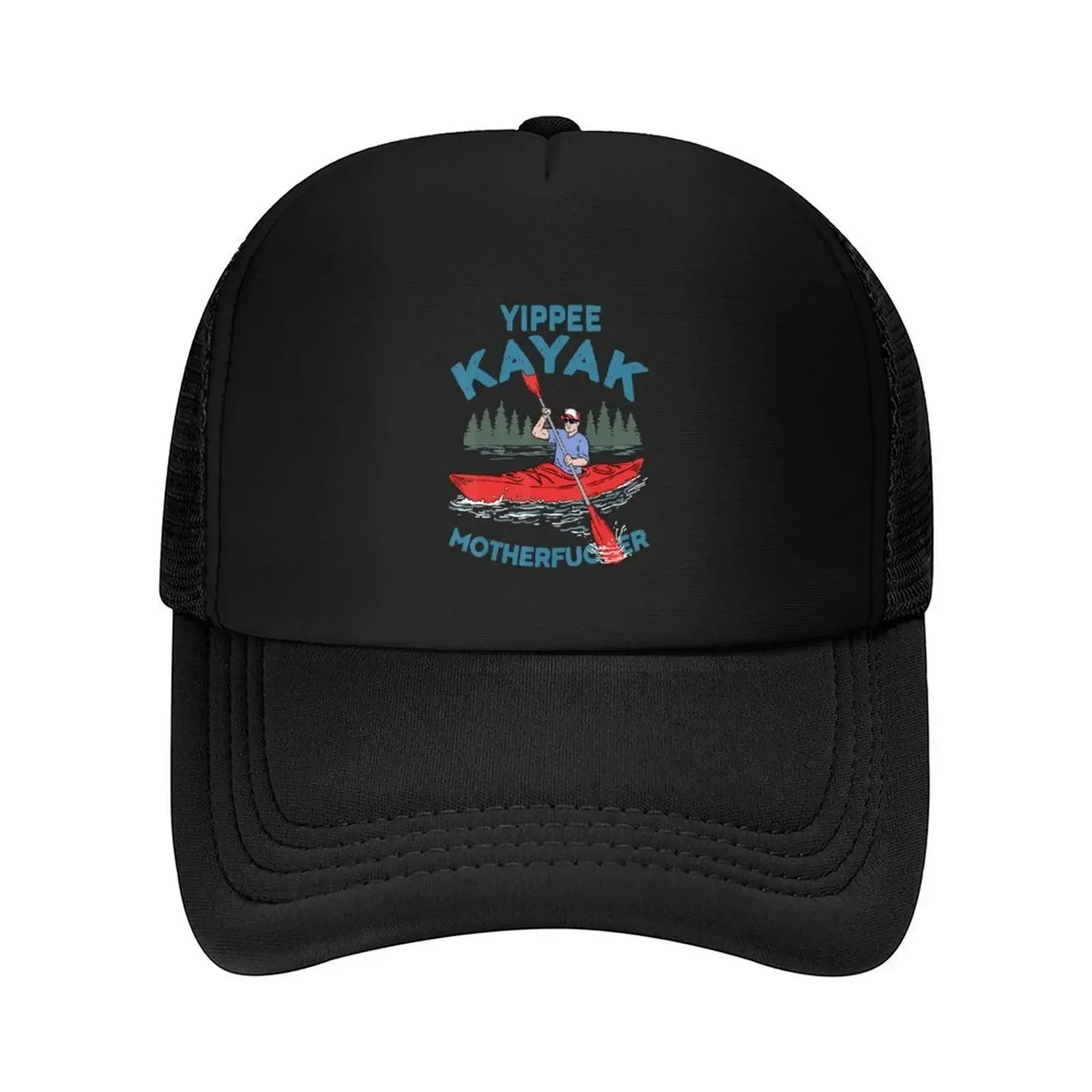 2026 Funny Kayak Yippee Kayak Canoeist kayaking Baseball Cap Big Size Hat Beach Bag Brand Man cap Anime Caps Male Women's