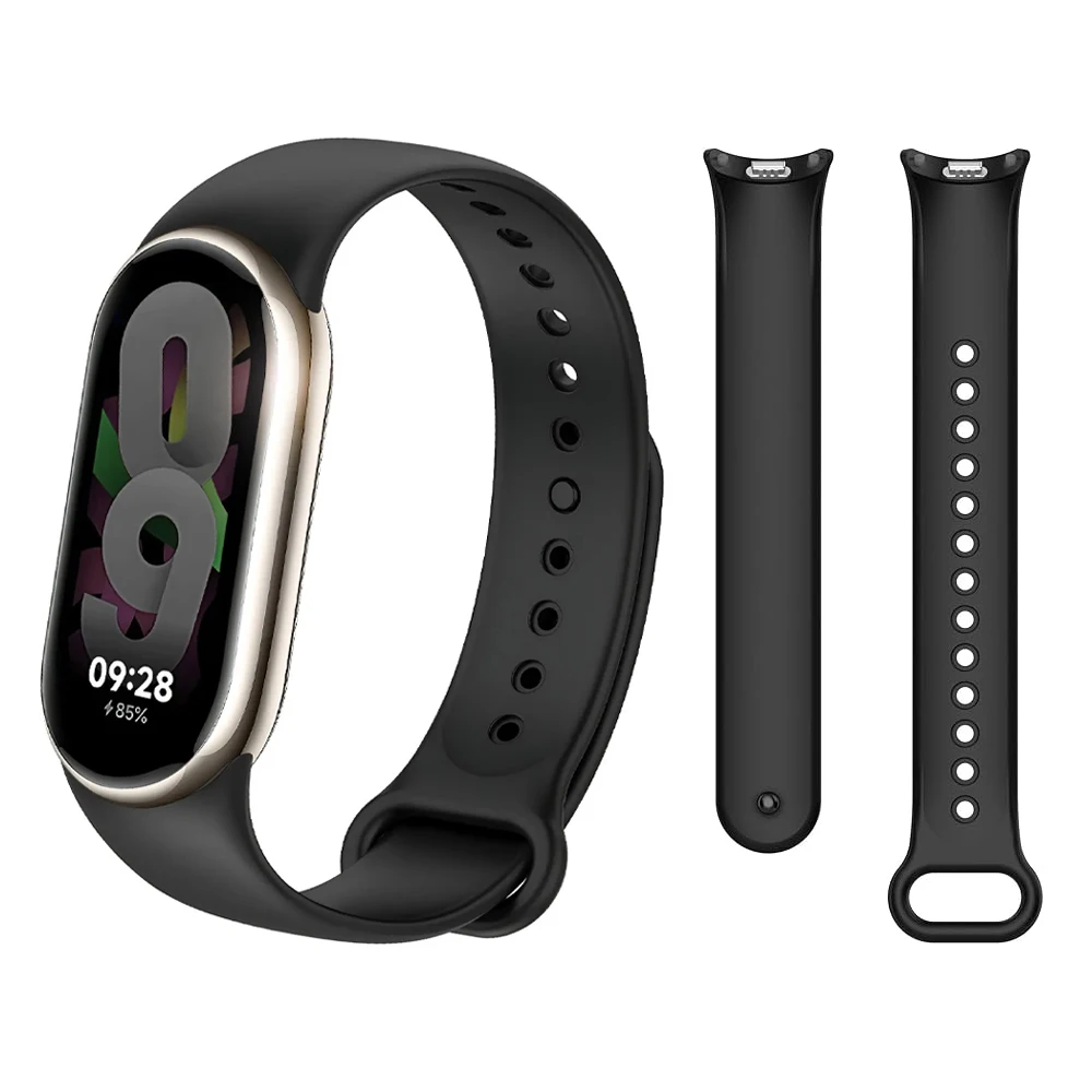 Untuk Mi Band 8 9 tali mi band 8 aksesori sabuk pengganti olahraga silikon pulseira correa untuk Xiaomi MiBand 9 gelang