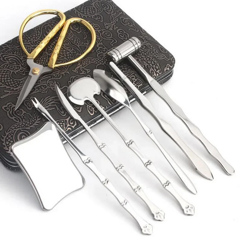 

8Pcs Seafood Tool Set, Lobster Crab Nut Cracker Opener Tool Set Stainless Steel Seafood Claw Forks with Package Box & Oxford Bag