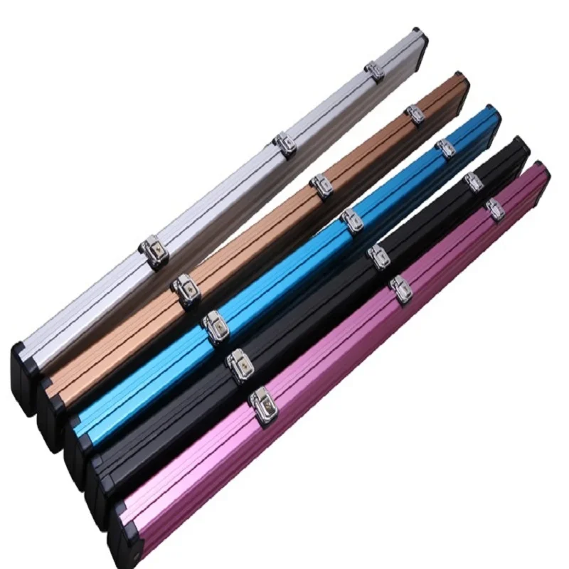 Cueelf Premium Aluminum Snooker Cue Case With Inside Sponge Three Slot Billiard Snooker Cue Stick Case Bag