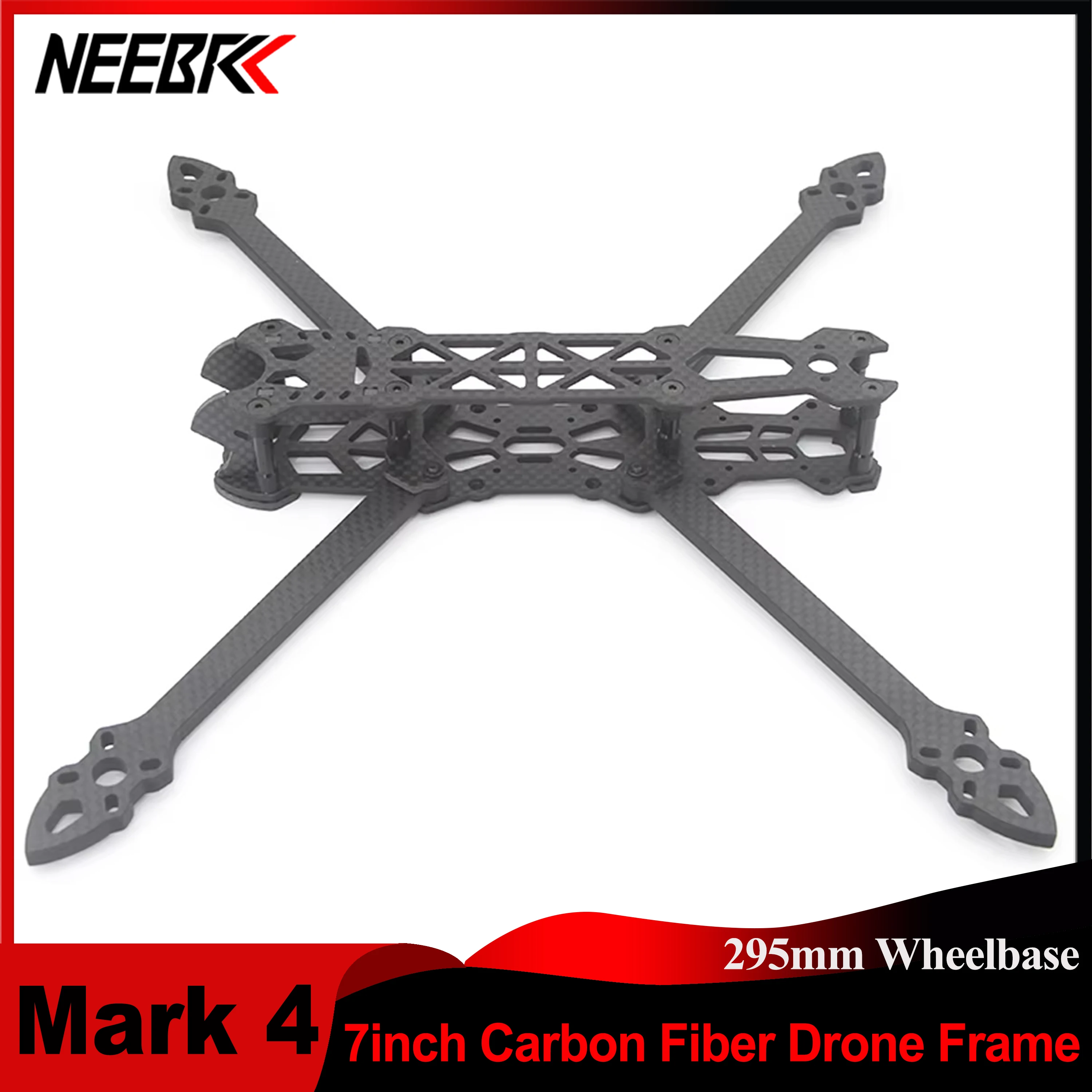 

Mark4 Mark 4 7inch 295mm Arm Thickness 5mm 3K Carbon Fiber 7'' for Mark4 FPV Racing Drone Quadcopter Freestyle Frame Kit DIY