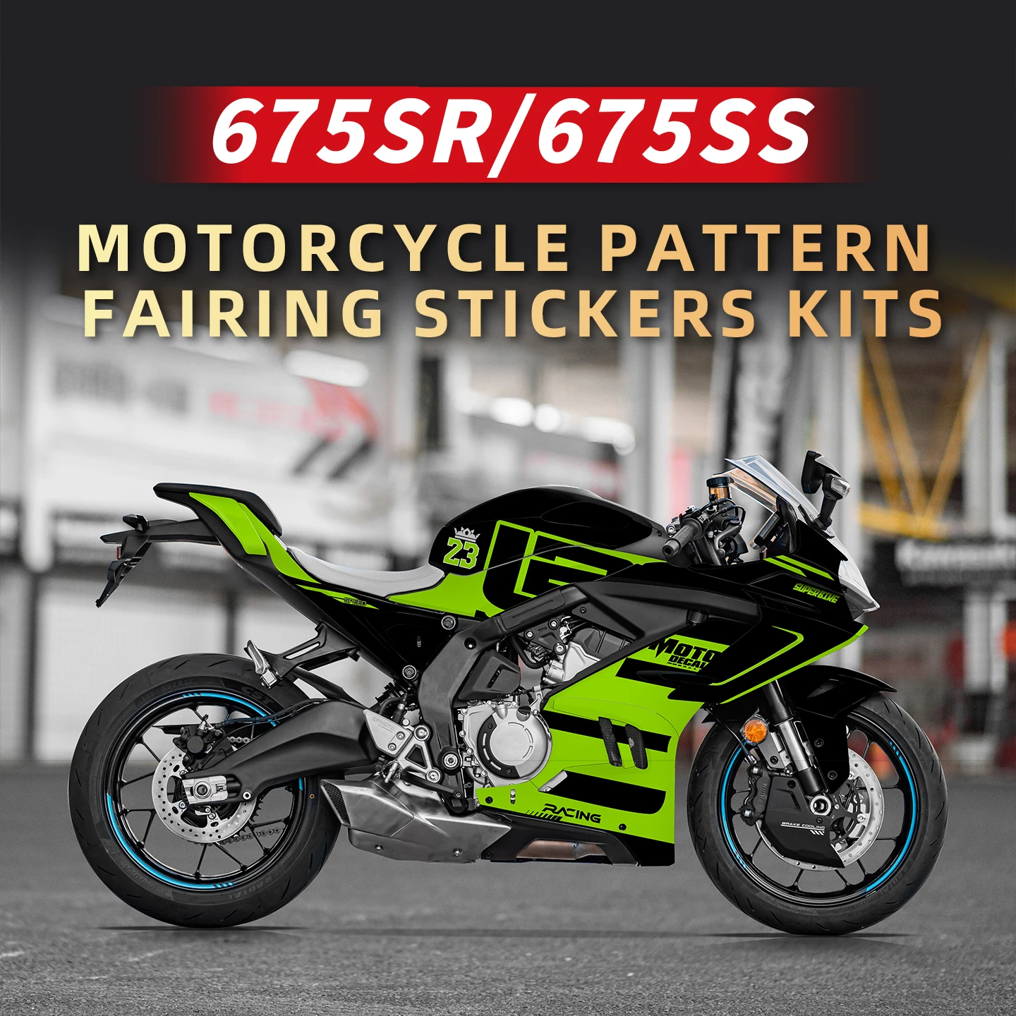 

Для CFMOTO 675SR мотоциклетный узор, наборы наклеек на обтекатель, наклеенные на кузов, детали для краски, аксессуары для украшения, наклейки