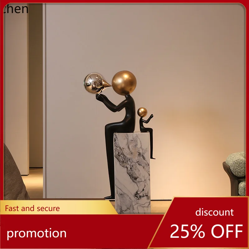 

HT figure ornament hotel sales office stairwell creative soft decoration art sculpture