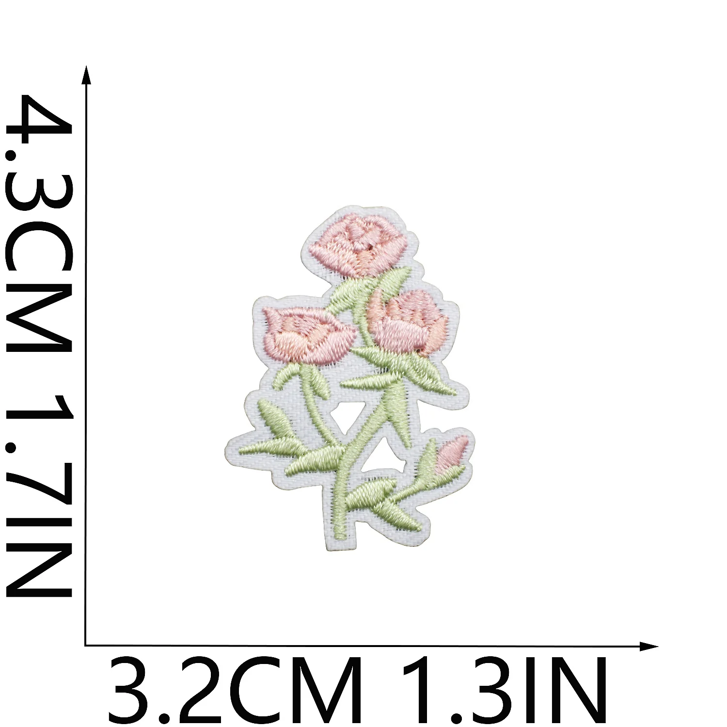 

Hot Selling Small Flower Embroidery New Decorative Patches Peonies Computer-embroidered Stamps Ironed Embroidered Labels