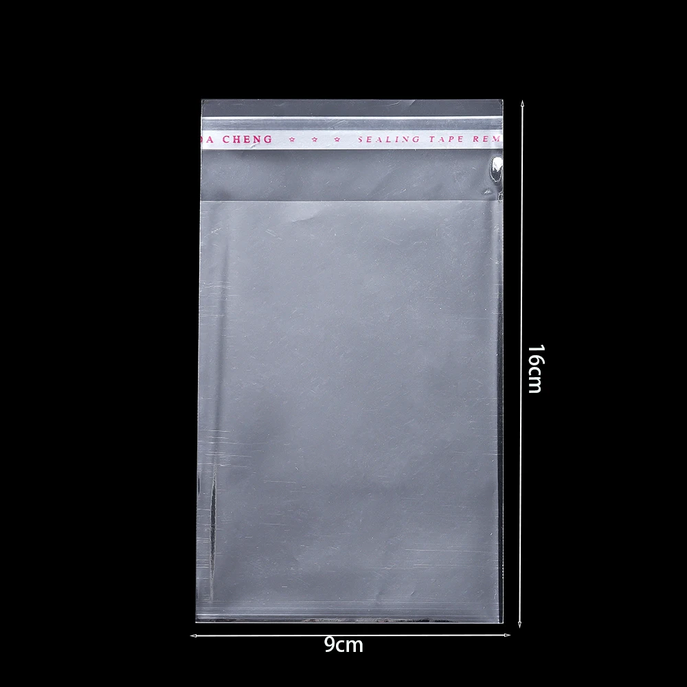 100 teile/los Transparente Selbstklebende Dichtung Taschen OPP Kunststoff Zellophan Taschen Geschenke Tasche & Beutel Schmuck Verpackung Taschen