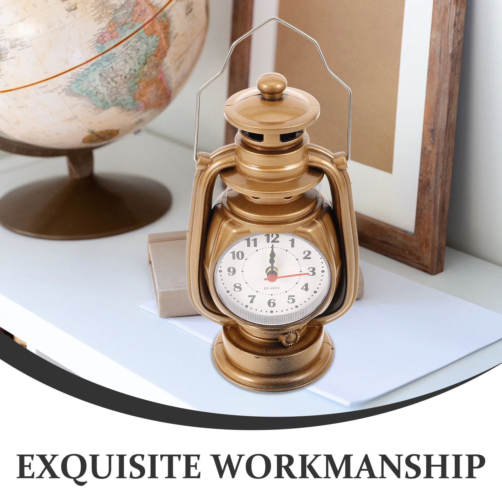 

Vintage Style Lamp Alarm Clock Bedside Table Clock Home Office Desktop Decoration Alarm Clocks for Bedroom