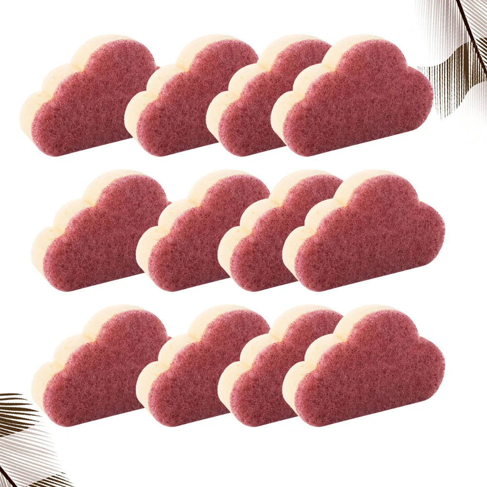 

12 Pcs Cleaning Sponges Kitchen Practical Creative Dish Red Home Sponge Clouds Durable Lightweight Non Scratch Safe For Cup Bowl