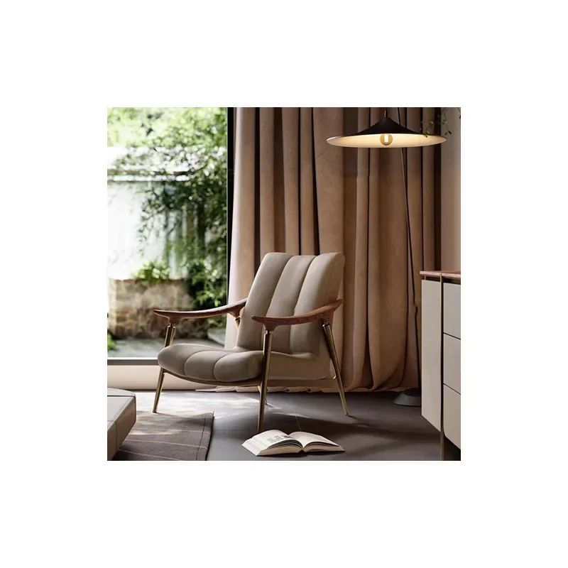 

Sofa single Italian leisure chair, luxury villa, living room, modern light luxury leisure chair