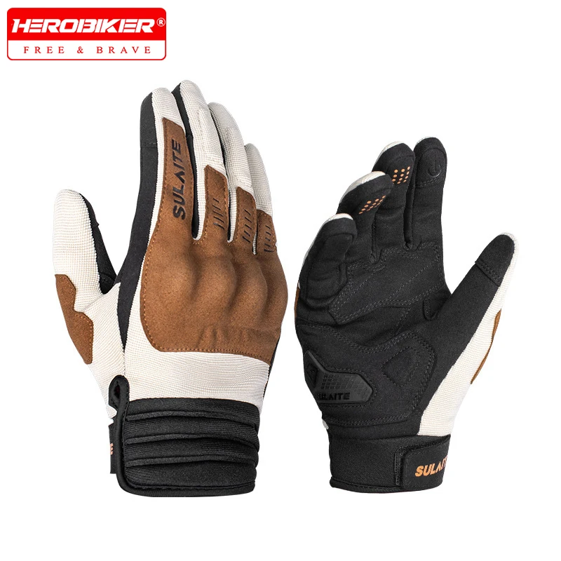

Breathable Motorcycle Gloves Spring/Summer Motorbike Touch Screen Gloves Anti Slip Wear-resistant Motocross Riding Gloves