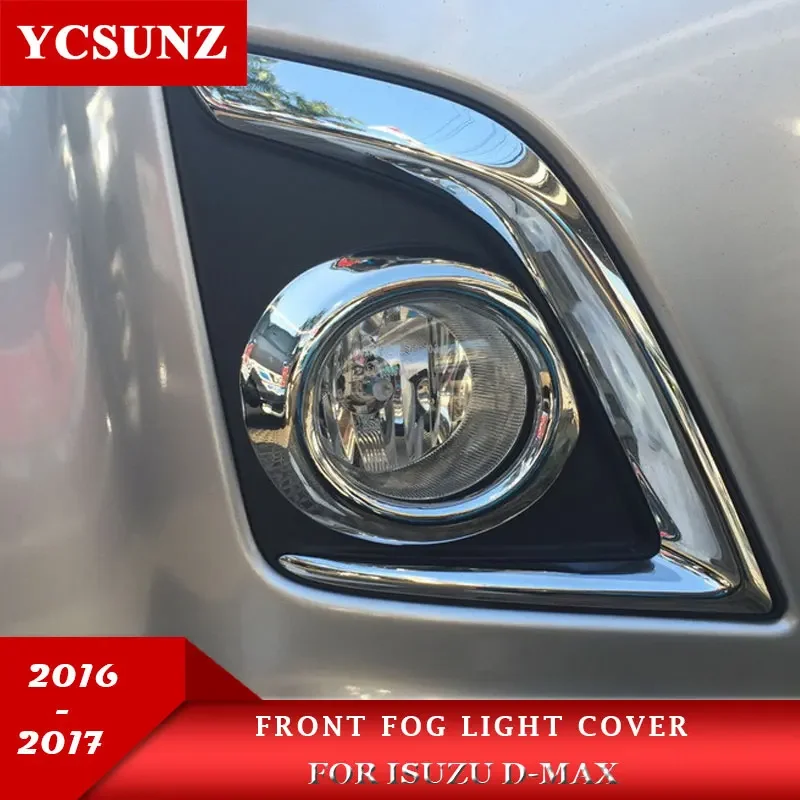 ABS Front Fog light Cover Trim For Isuzu D-max Dmax 2016 2017 2018 Pickup trucks Car Exterior Accesorios YCSUNZ