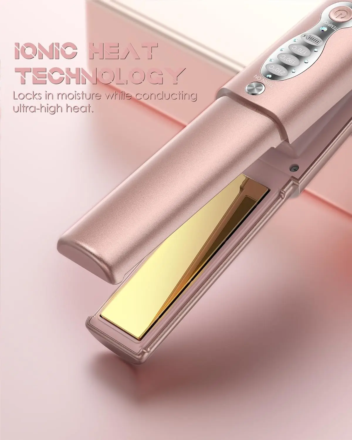 Cordless Hair Straightener, Heats Up in Seconds & Lasts Up To 50 Minutes & USB C Rechargeable Flat Iron Hair Straightening