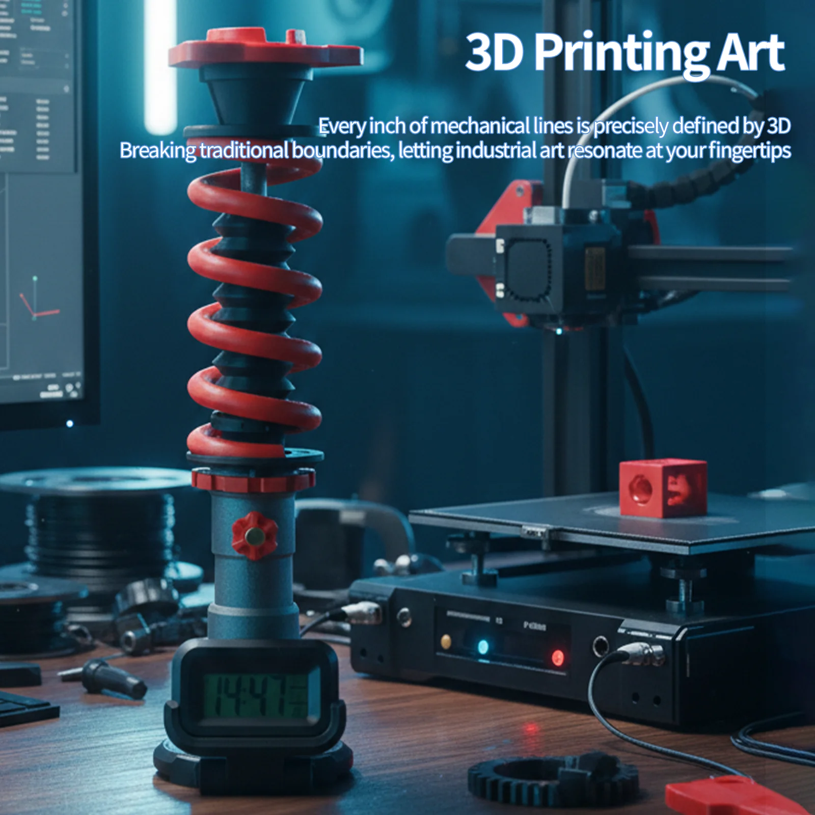 

Model car shock absorber LED Desk Lamp, Industrial Style Table Light, Edge Night Light, Creative Gift for Teen Boys & Home Decor