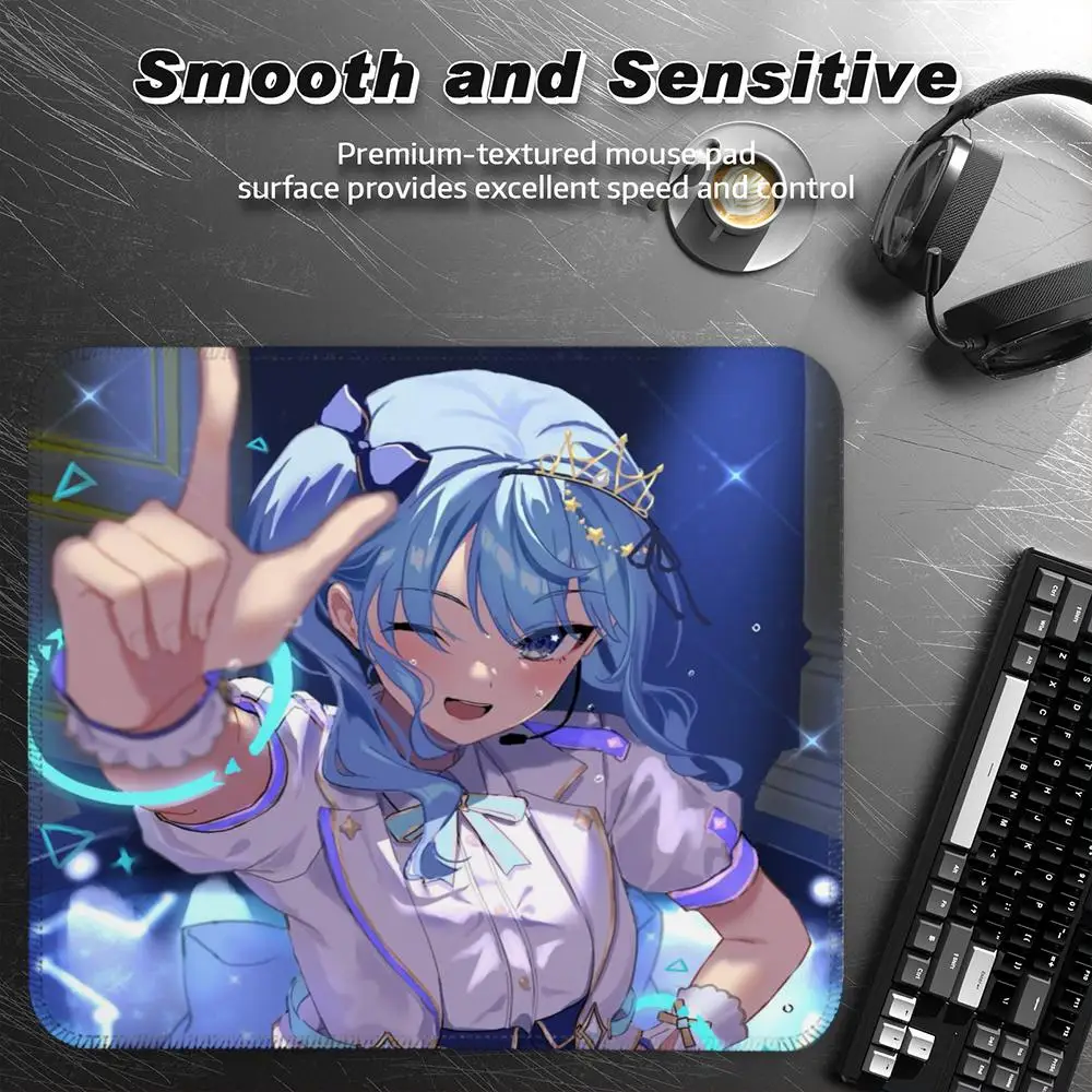 

Hoshimachi Suisei Mouse Pad Offices Accessories Gaming Small Mousepad Desk Mat Office Rug Gamer Mats Anime Gadgets Computer Maus