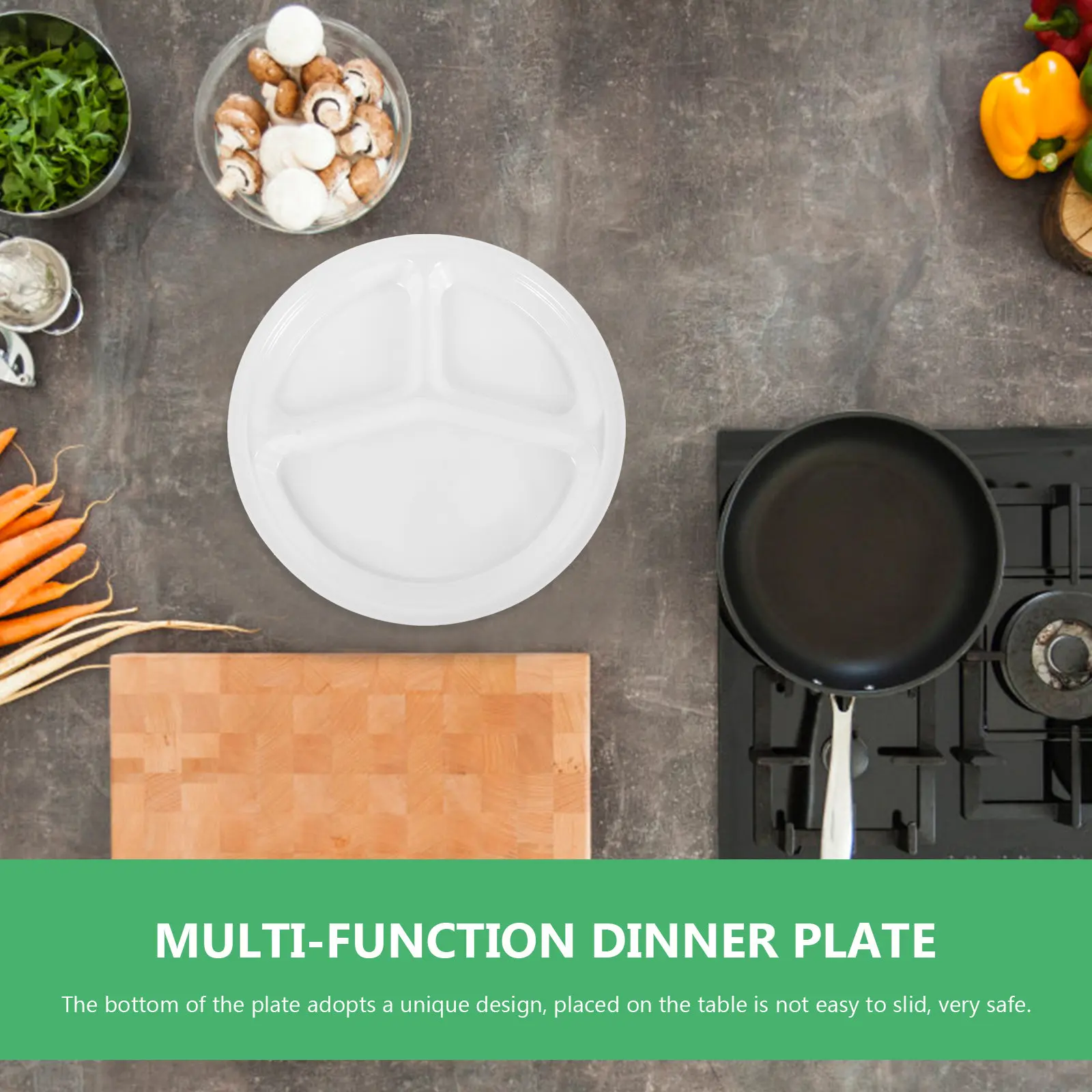 

4Pcs Melamine Dinner Plates Round Household Fruit Trays Multipurpose Food Serving Plates Kitchen Tableware Set