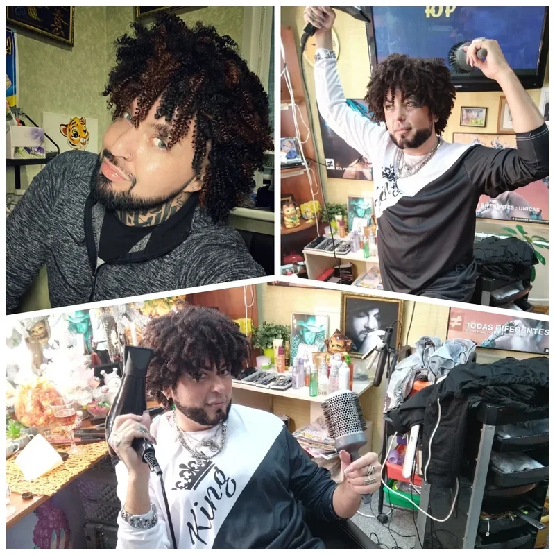 Gnimegil Synthetische Afro Krullend Haar Pruik Met Pony Voor Man Pruik Kort Natuurlijk Haar Mannelijke Pruik 80S Kostuum Halloween Pruik Cosplay Pruiken