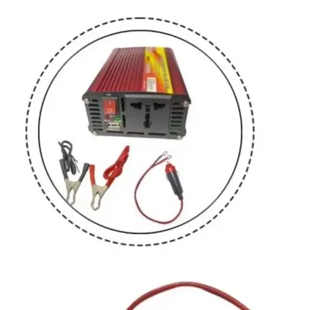 2000W 12V to 220V AC Car Power Inverter with USB Charging Port for Laptop Shaver Camera and Other Electronics EU Socket Ready