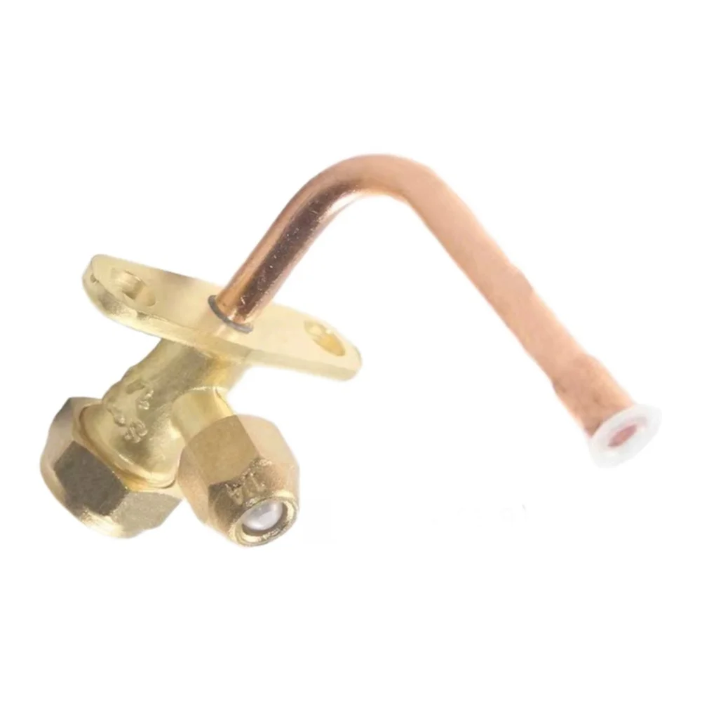 Air Conditioner Stop Valve Elbow 90 Degree 3-Way Angle Stop Service-Valve Fitting For Split AC Refrigeration 1/4 3/8 1/2 5/8 3/4