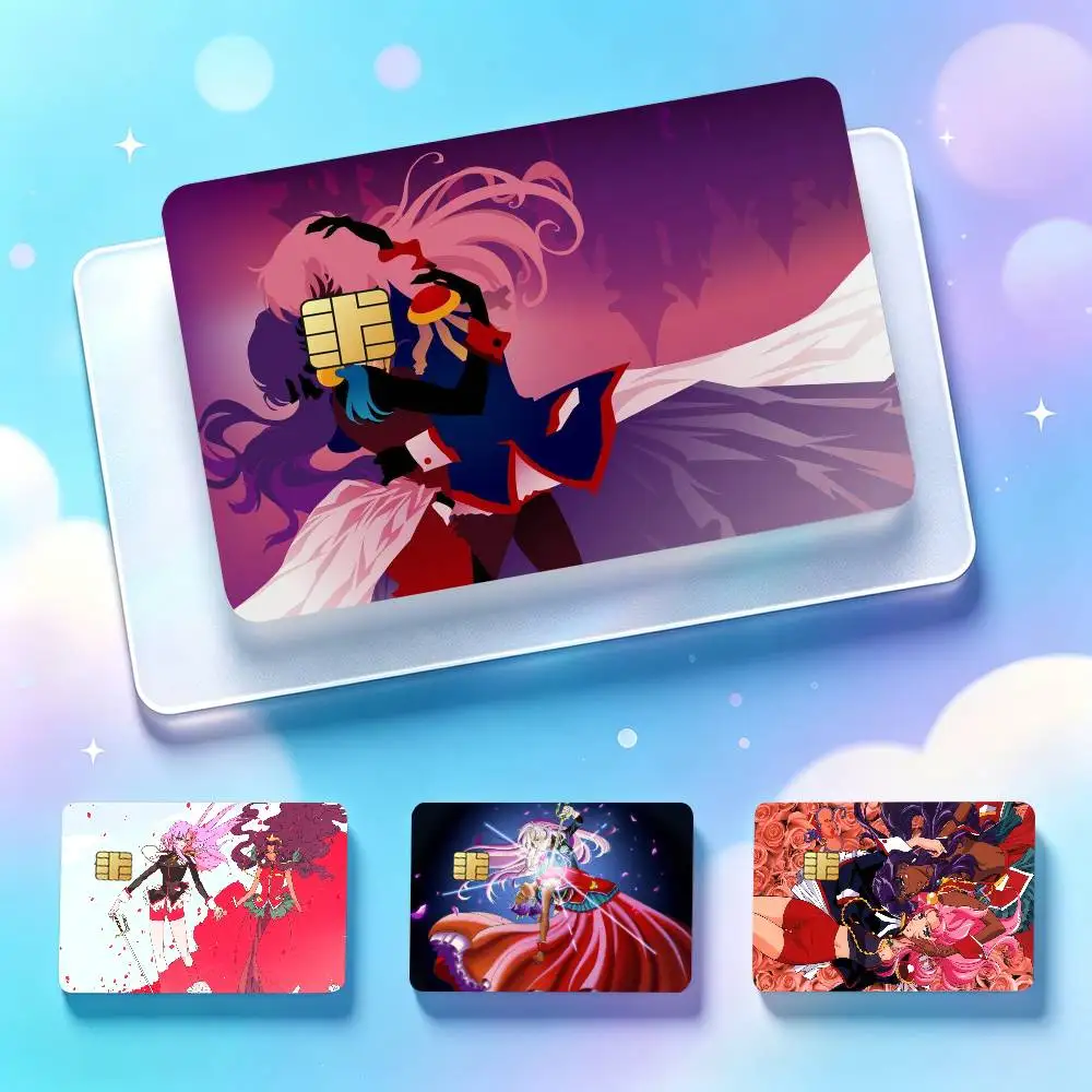 Anime Revolutionary Girl Utena Card Stickers for Bank Access Protective Waterproof Film Cover Sticker Surprise Gift