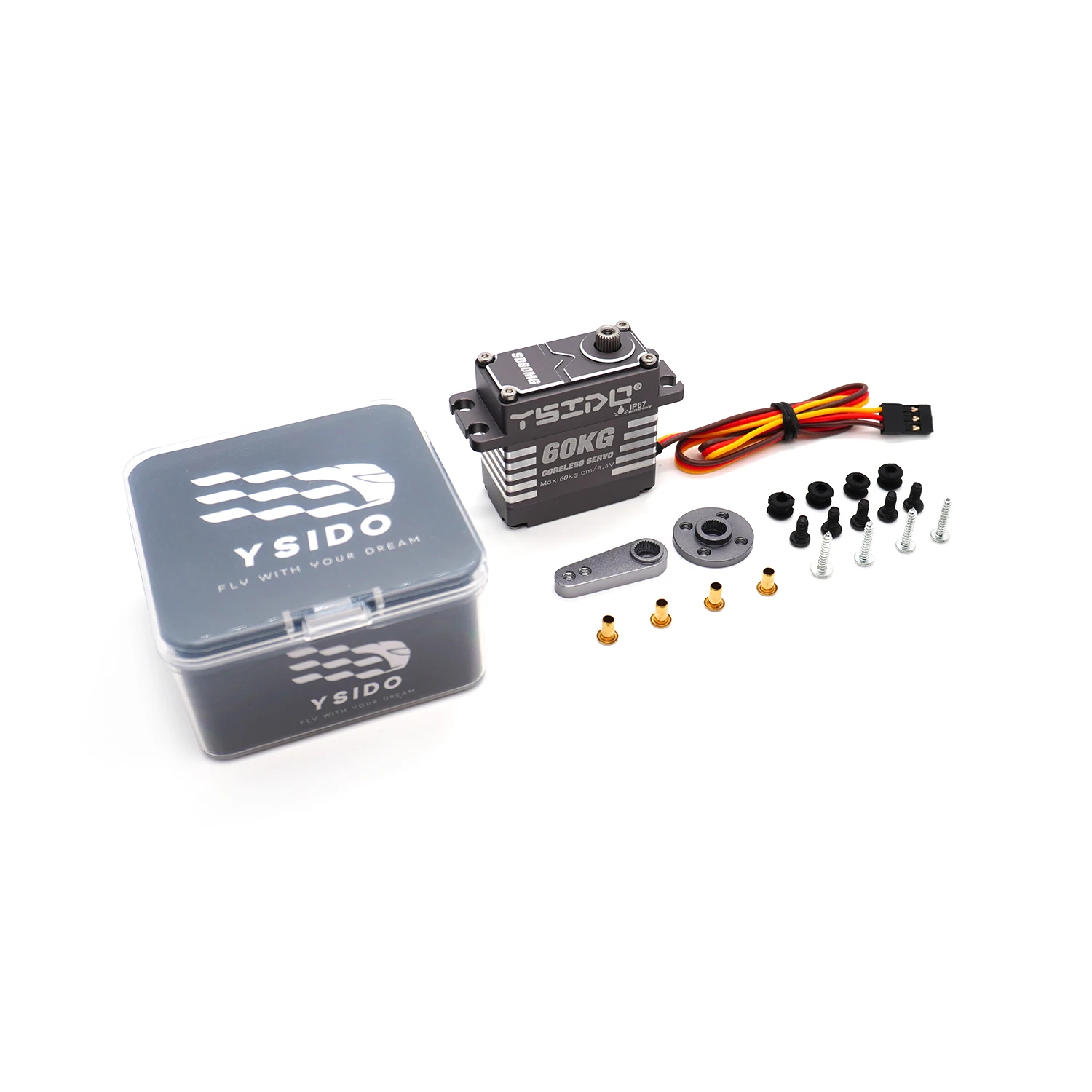 YSIDO SD60MG 60KG デジタルサーボ 8.4V メタルギア 180 °   1/8 1/10 バハ RC クローラーカーロボットアクセサリー用 IP67 防水