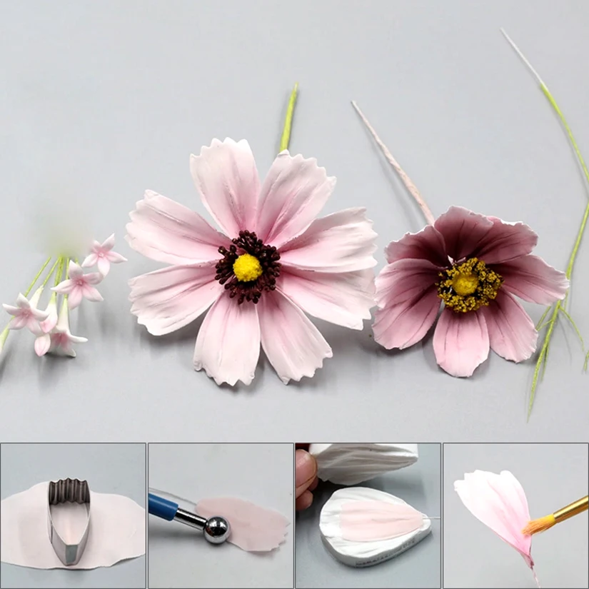 3pcs/set Flower Calliopsis Petal Cutter Set Stainless Steel Candy Biscuit Fondant Cookie Cutters Cake Decorating Tools