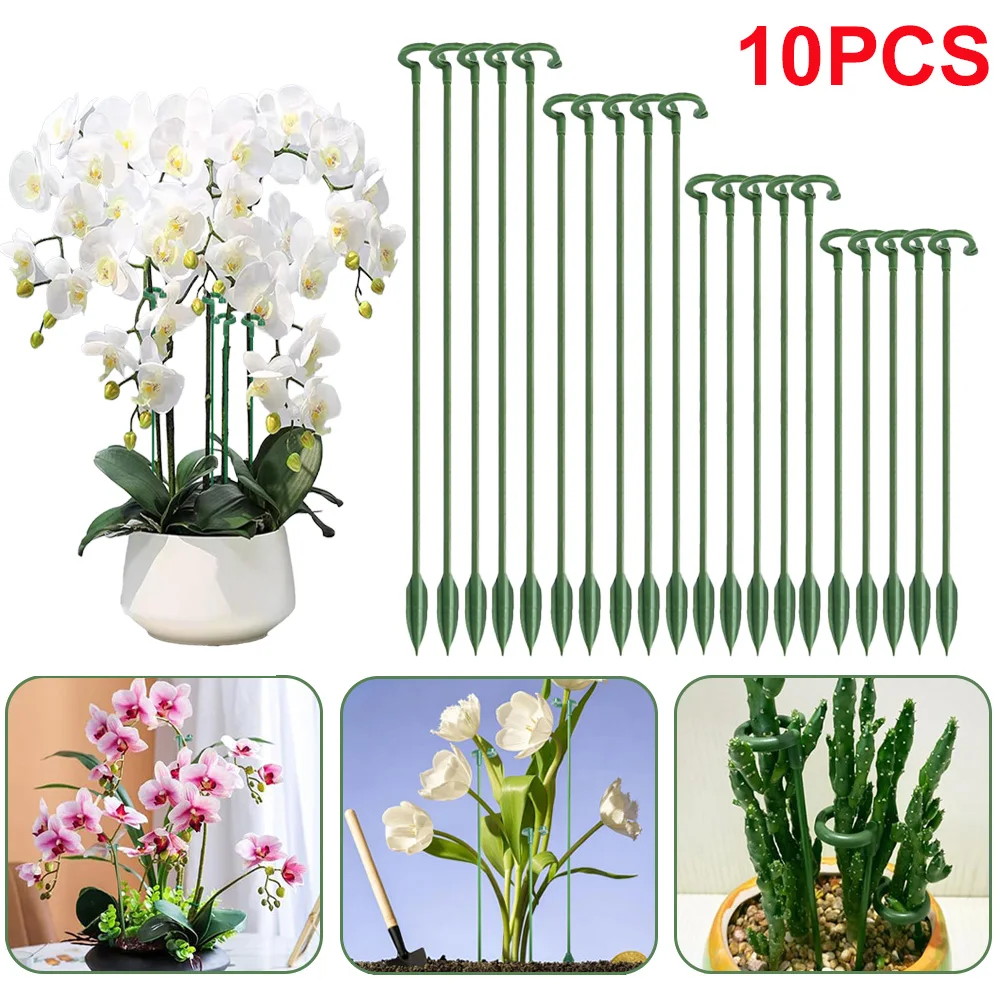 5/10 piquets de support pour plantes, supports de fixation pour fleurs en pot, orchidées, succulentes, légumes, support de jardinage pour plantes en pot