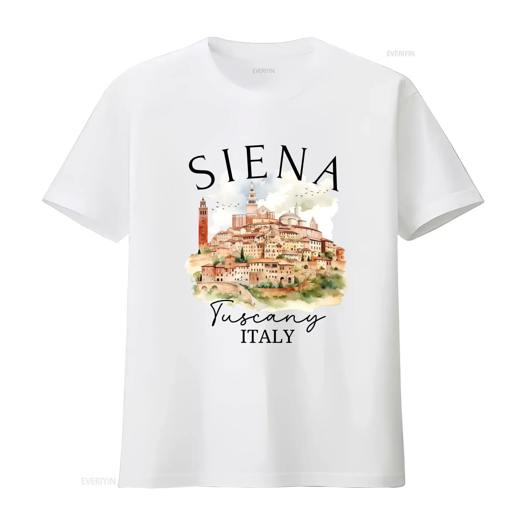 Camiseta Siena, recuerdo de viaje a Italia, Toscana, Italia, vacaciones, estilo vintage, informal, cómoda para hombre