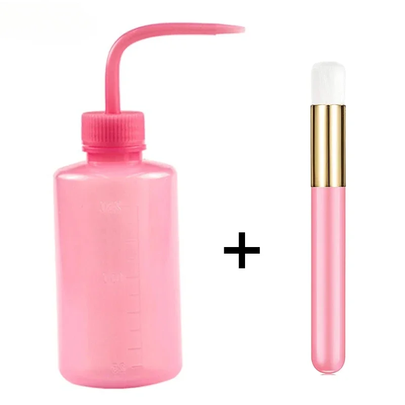Botella de limpieza para extensión de pestañas, removedor de lavado de pestañas, matraz de champú, Kit de herramientas, juego de cepillos de limpieza para pestañas, cuidado de la piel de cejas