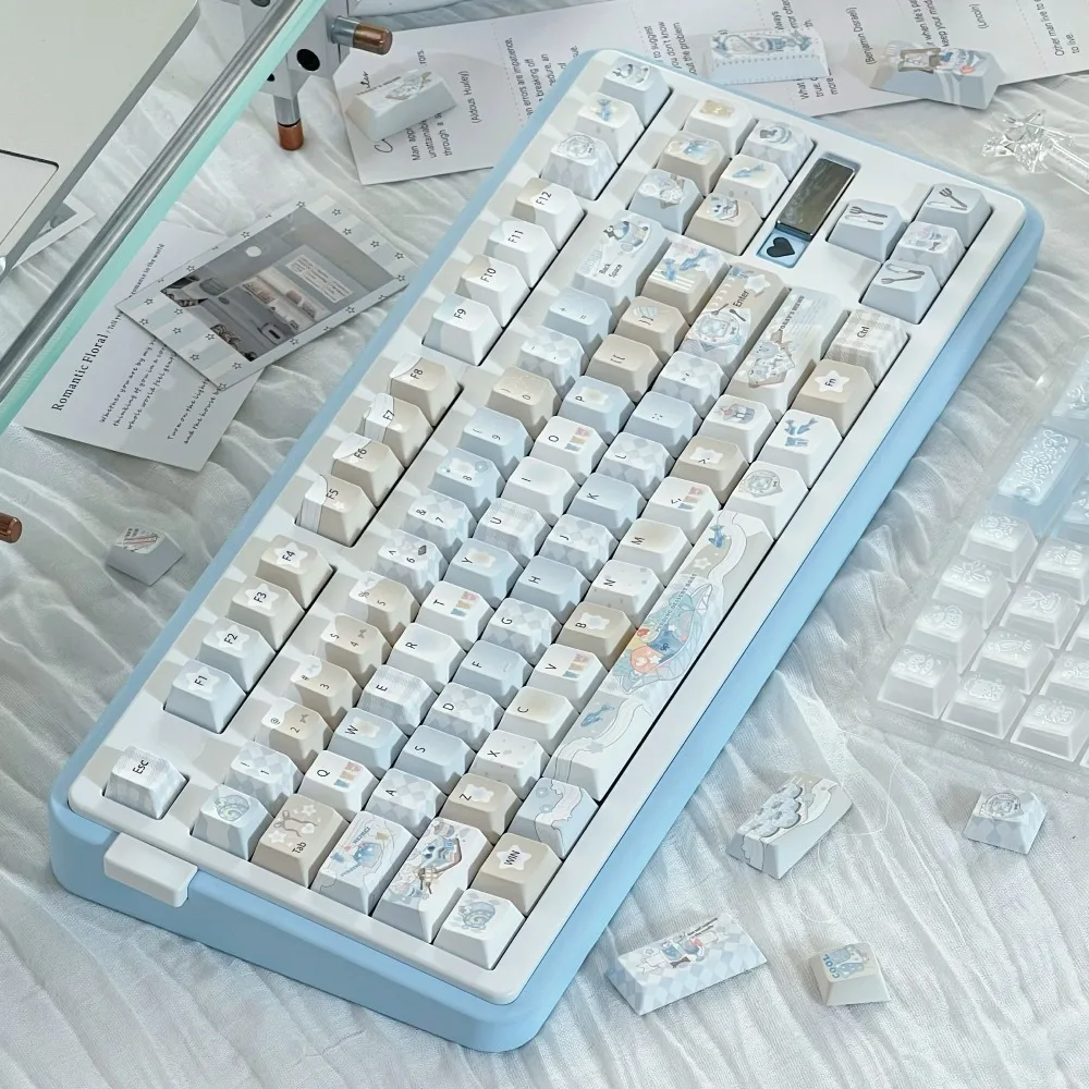 Keycaps for Mechanical Keyboard Five Sided Sublimation Pbt Cherry Profile 131 Key Key Caps Accessory Game Accessory Front Carve