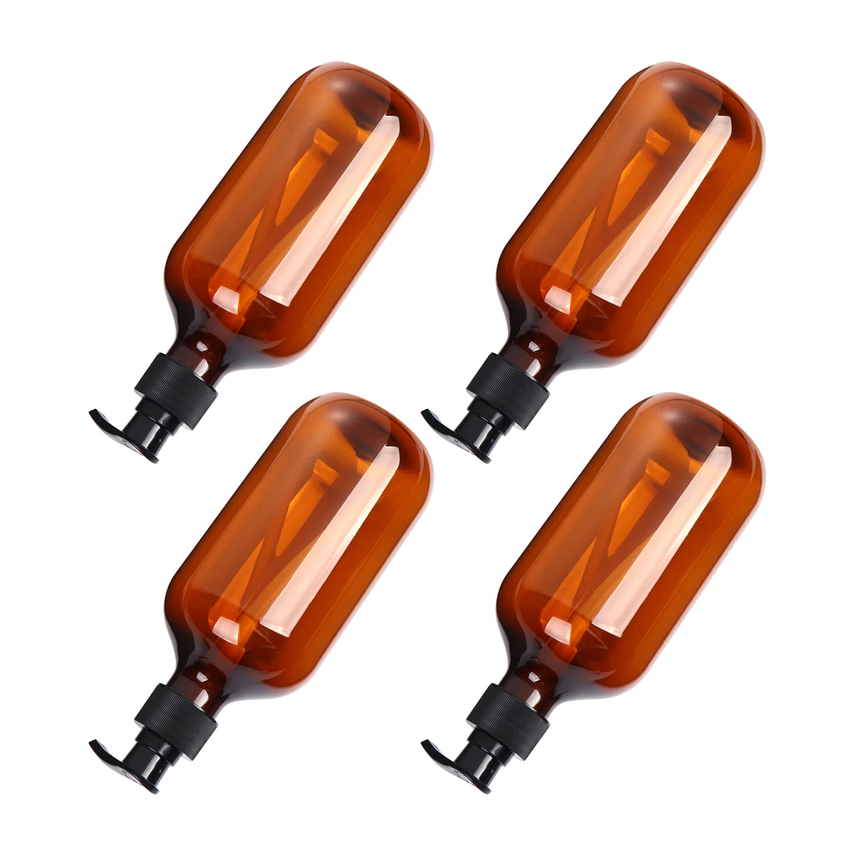 

4 Pcs Lotion Packaging Press The Empty Bottle Light Brown Bottles Storage High Capacity Convenient Shapoo Pet Leak-proof Travel