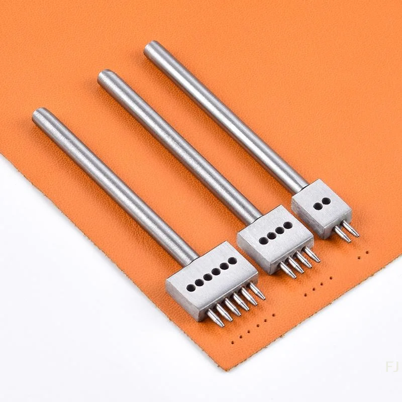 

[YU]3Pcs Manual Leather Hole Punch Tool Set Round Punch Die Set For DIY Leather Crafting Handmade Leather Working Crafters Kit