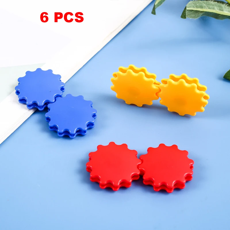 

6PCS HOT SALE Novelty Funny Children's Rotating Gear Finger Gyro Toy Creative Fun Multi-color Fingertip Gyro Decompression Toys