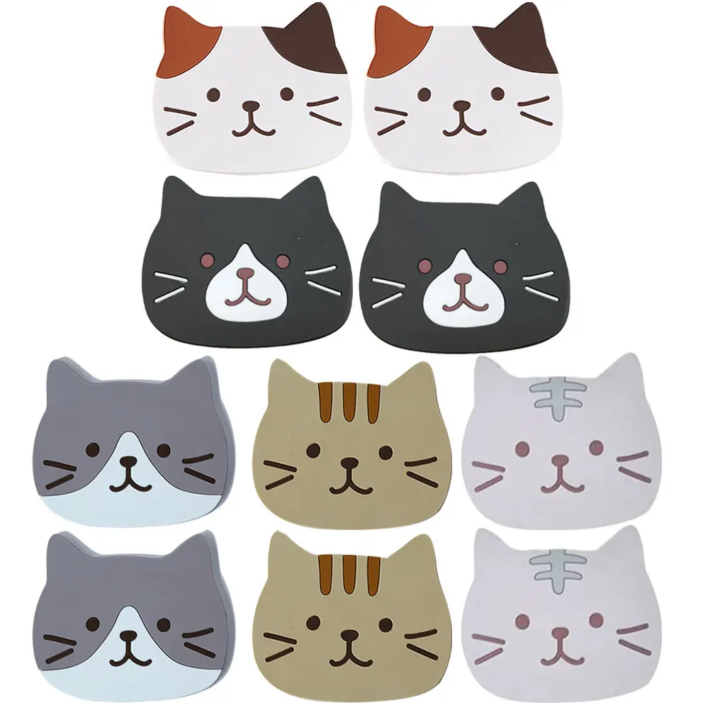 

10Pcs Silicone Cup Pads Anti-Slip Wear Resistant Coasters for Mugs Tumblers Heat Resistant Table Protection Kitchen Home Use