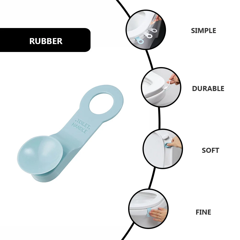 

4Pairs Toilet Seat Cover Lifters Creative Durable Soft Material Noise Reduction Practical Toilet Accessories for Home Hotel Dorm