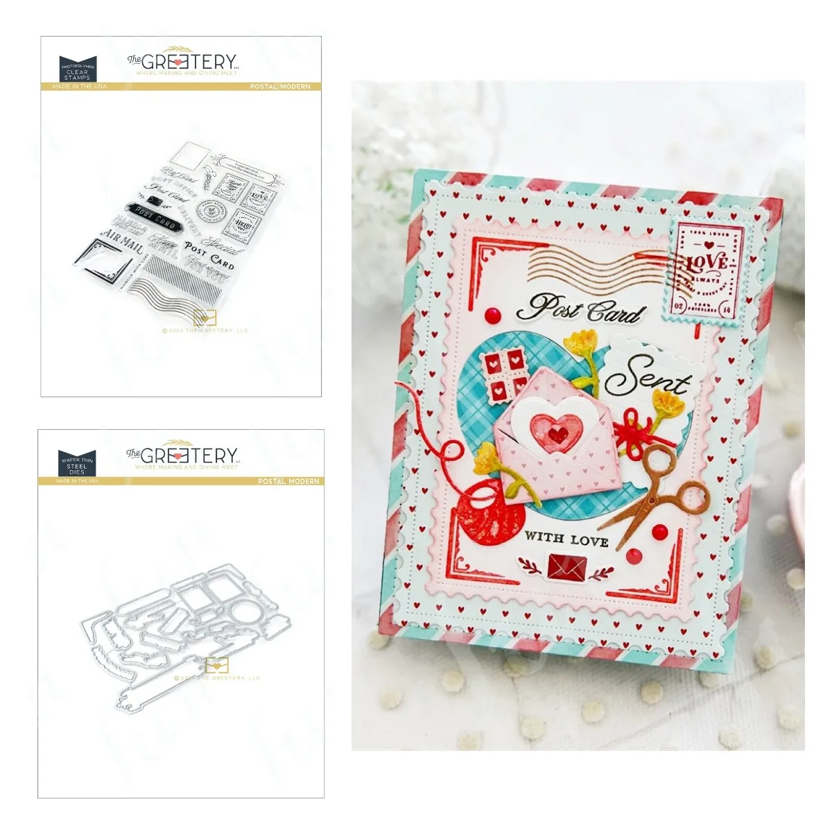 

Valentine Stamps and Dies Postal Modern Journaling Supplies Cutting Dies DIY Scrapbooking Decoration Stencil Embossing Template