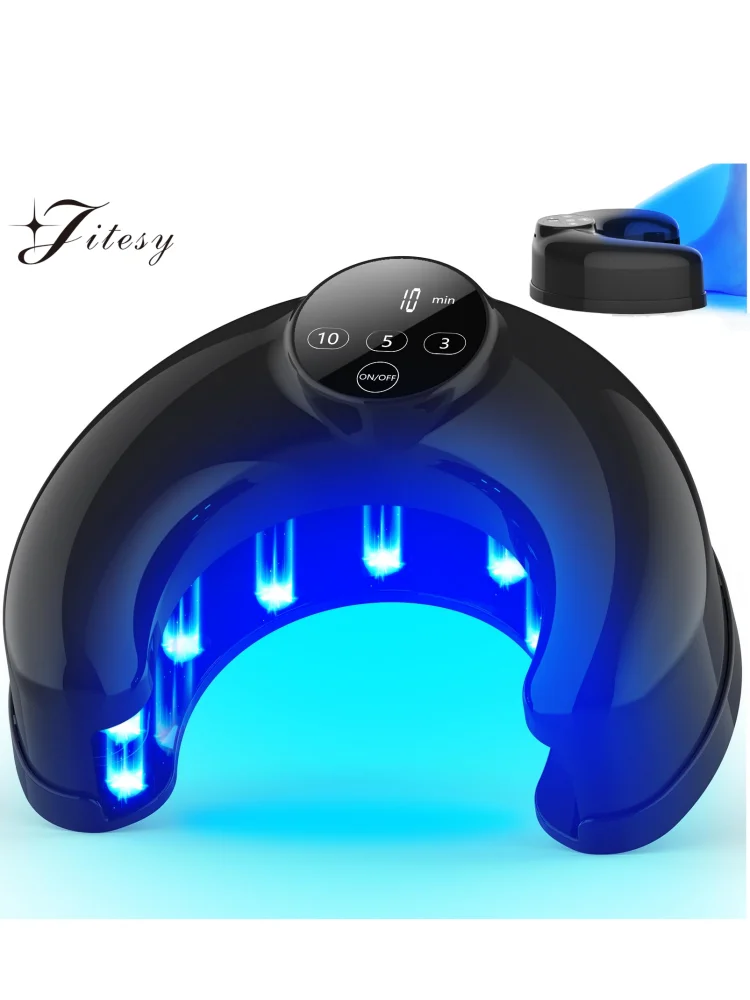 Laser champignon des ongles sans fil 45w 8*910NM + 14*470nm, dispositif de traitement et de réparation des champignons des ongles à lumière bleue pour endommagé et décoloré