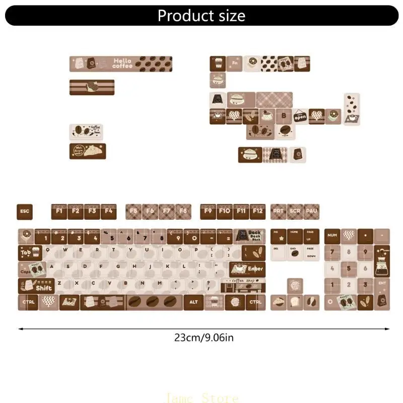 LX0B الفريد من نوع Cartoon Beans موضوع Keycap Set 131 Keys PBT MOA ارتفاع