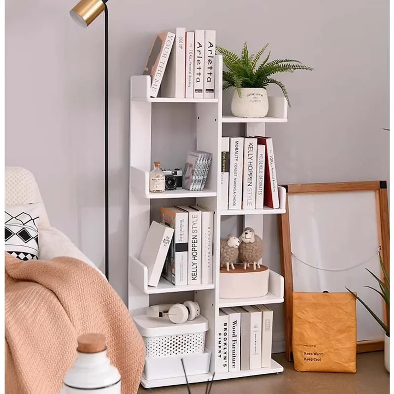 

Night Stand Bookcase Nordic Storage Bedroom Organizer Bookshelf Narrow Minimalist Estanteria Habitacion House Furnitures