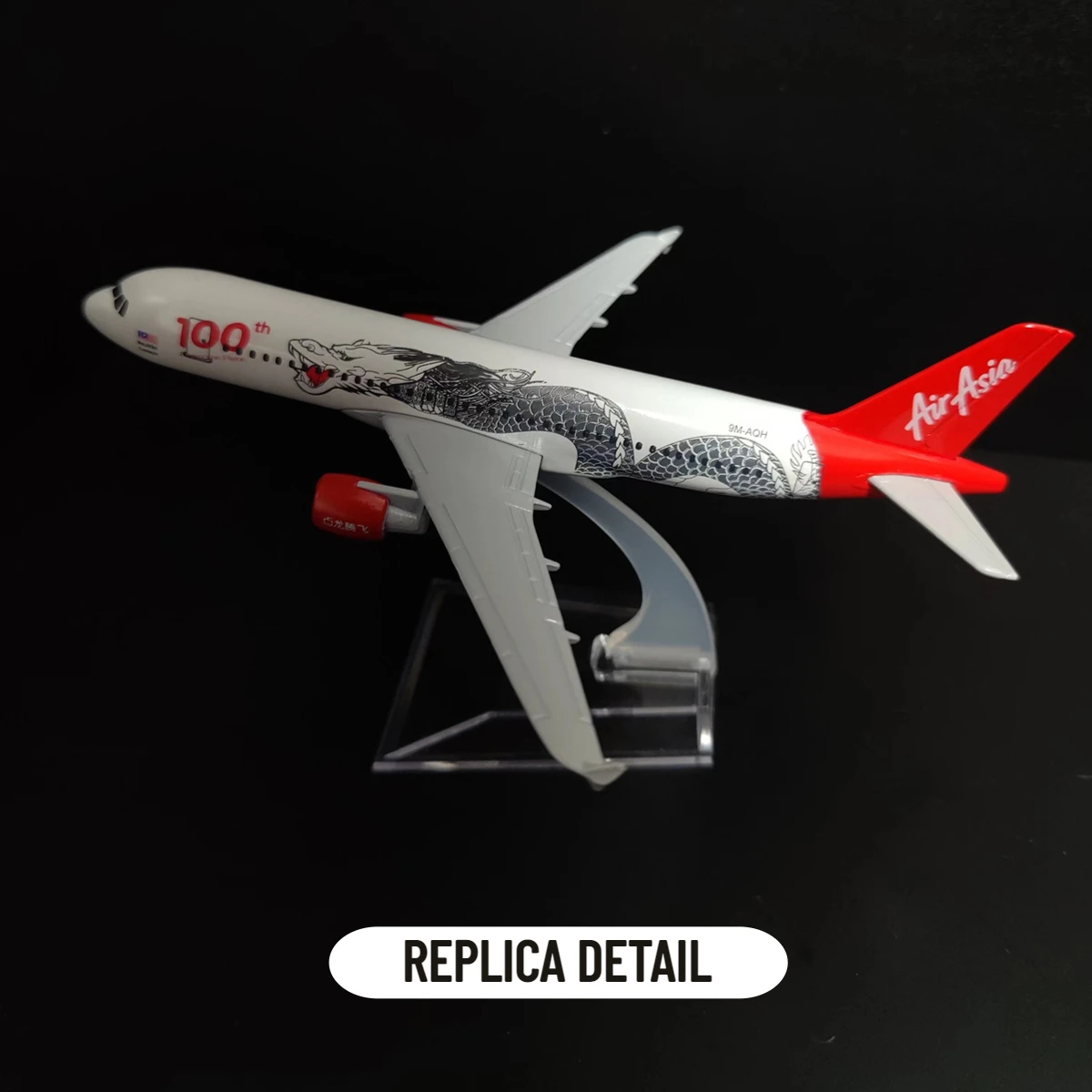 Scale 1:400 Metal Aviation Replica Air Asia Dragon A320 Air Aircraft Model Diecast Airplane Miniature Kids Gift Toys for Boys