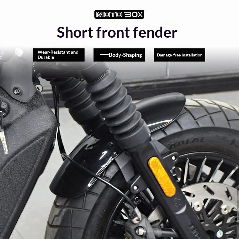 【Premium】For Black Flag600 modified short front fender, retro front mud tile water guard, sand removal board special accessories