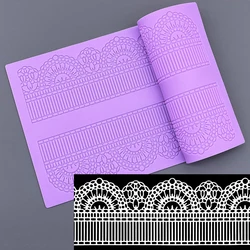 Silicone Mat To Create Sugar Lace Fondant Cake Decorating Tools Baking Mat Embossing Gum Paste Mold