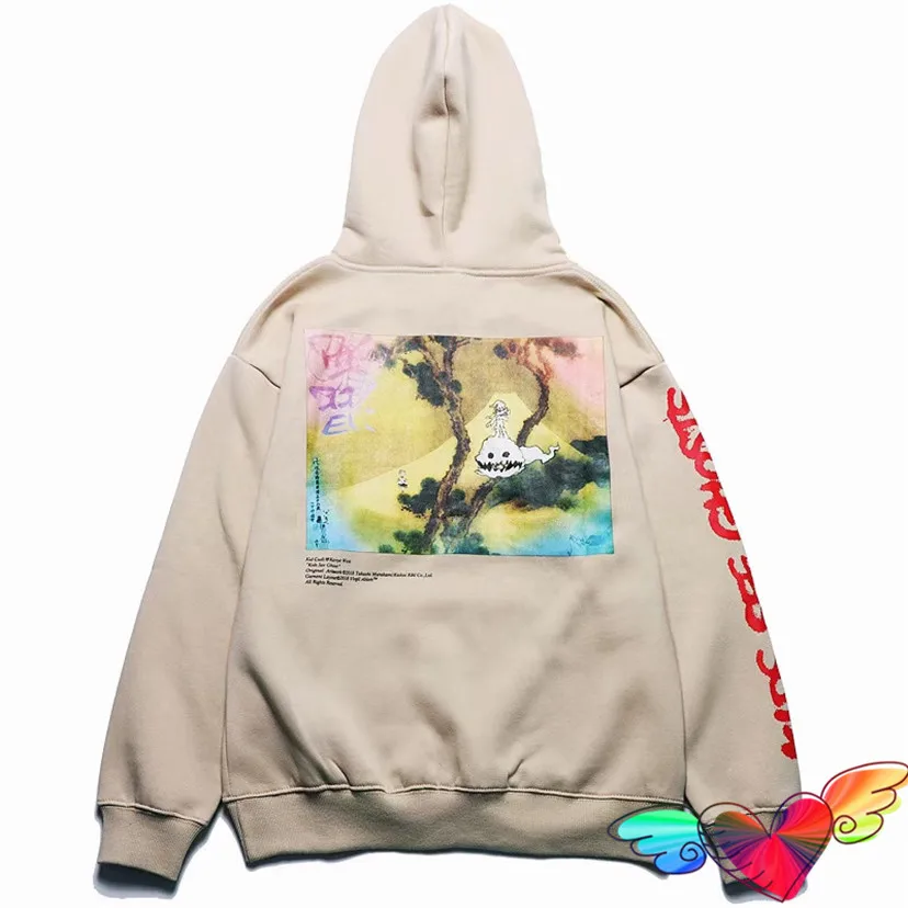 2022 Fleece Kids See Ghost Hoodie Kid Cudi Kanye West Hoodie Men Women Lucky Me l See Ghost Hooded Sweatshirts Hip Hop Pullovers