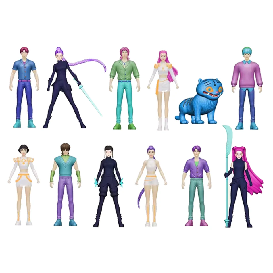 Anime Kpop Dämon Jäger Blind Box Dämon Jäger Rumi Mira Zoey Tiger Spielzeug Schreibtisch Dekoration Statuen Ornament Kind Weihnachten Geschenke